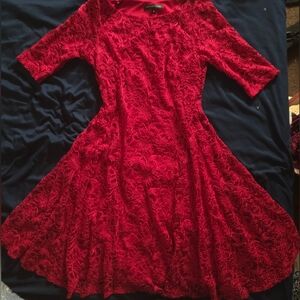 Scarlet Lace Long Sleeve Dress